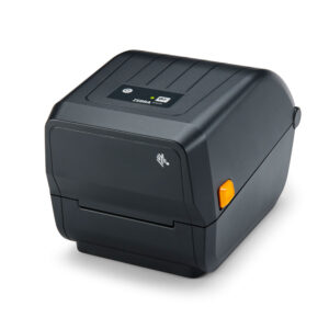 Impresora de etiquetas adhesivas Zebra ZD230T, transferencia térmica y térmico directo, con capacidad para ribbon de 74m y 300. Modelo estándar 203dpi y conectividad USB.