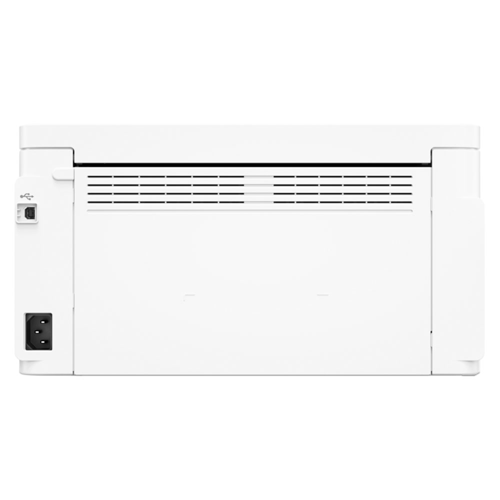 Impresora láser monocromática HP 107W, vista trasera