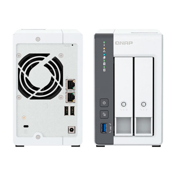 NAS 2 Bahías QNAP TS-216G, Servidor de archivos en red, vista trasera